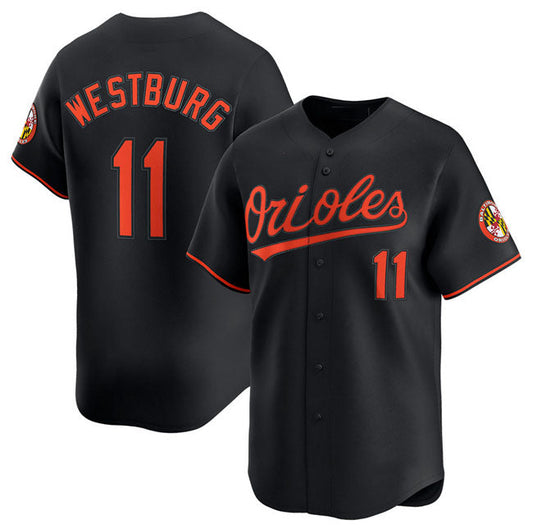 Baltimore Orioles #11 Jordan Westburg Black 2025 Alternate Limited Cool Base Stitched Baseball Jersey