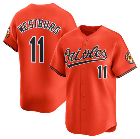 Baltimore Orioles #11 Jordan Westburg Orange 2025 2nd Alternate Limited Cool Base Stitched Baseball Jersey