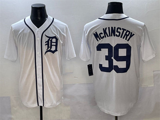 Detroit Tigers #39 Zach McKinstry White Cool Base Stitched Baseball Jersey