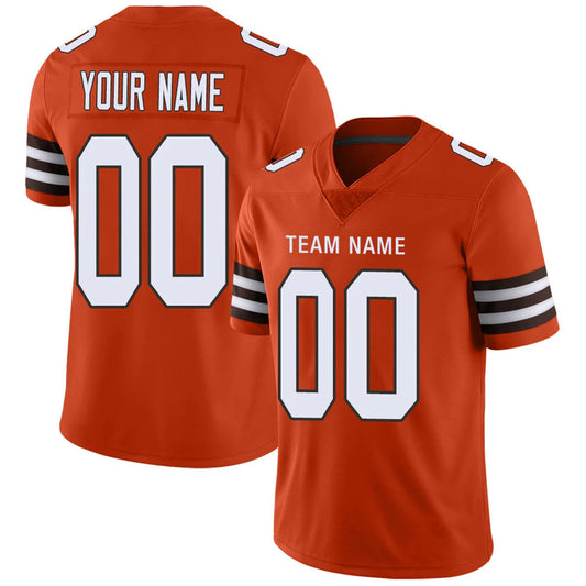 Custom C.Browns Orange Personalized Design Your Own Name and Number for Men Women Youth Footbal Jerseys