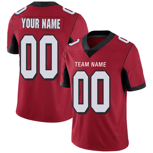 Custom A.Falcons Red Personalized Design Your Own Name and Number for Men Women Youth Footbal Jerseys