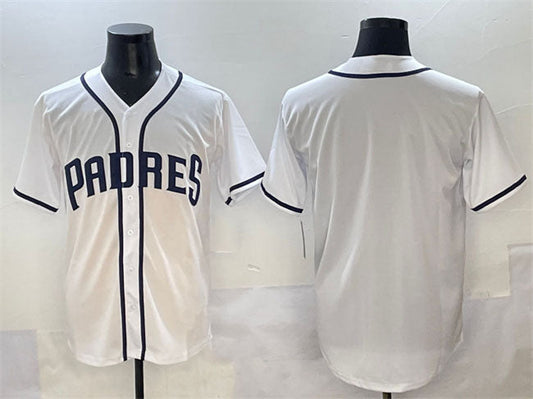 San Diego Padres Blank White Cool Base Stitched Baseball Jersey