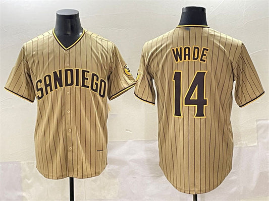San Diego Padres #14 Tyler Wade Tan Cool Base Stitched Baseball Jersey